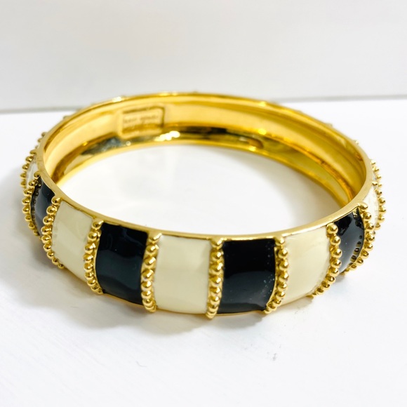 kate spade Jewelry - Kate Spade Stripe Enamel Bangle Bracelet